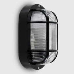 Valuelights Carnforth Modern Black Outdoor Garden Security Bulkhead Wall Light Ip44 Rated With Led Bulb - thumbnail 4