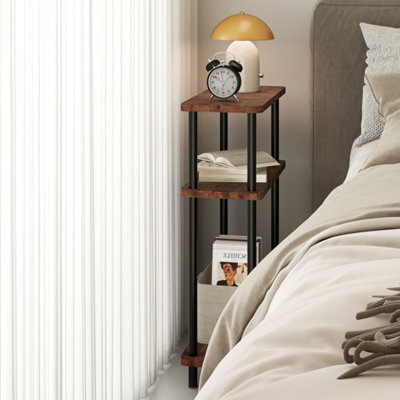 Levede Slim Side Table 3 Tier Narrow Sofa End Table Bedside Storage Stand - image 1