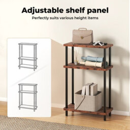 Levede Slim Side Table 3 Tier Narrow Sofa End Table Bedside Storage Stand - thumbnail 8