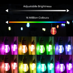 Valuelights Outdoor Rgbic Smart Festoon Lights, Ip65 Waterproof String Lights, With App Control And Music Sync - thumbnail 7