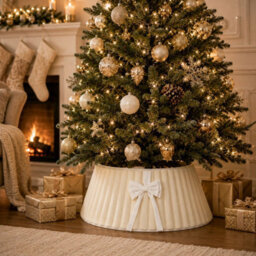 Amorly 40Cm Christmas Tree Collar, Plush Tree Collar Tree Stand Cover Xmas Tree Ring Stand Tree Basket Skirt For Winter Home Decorations - thumbnail 7