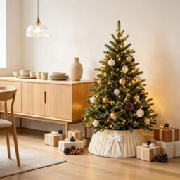 Amorly 40Cm Christmas Tree Collar, Plush Tree Collar Tree Stand Cover Xmas Tree Ring Stand Tree Basket Skirt For Winter Home Decorations - thumbnail 2