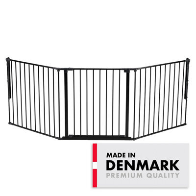 Babydan Olaf X Wide Wall Mounted Safety Gate 90 - 223Cm Room Divider, Fire Guard & Play Pen Black - image 1