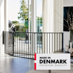 Babydan Olaf X Wide Wall Mounted Safety Gate 90 - 223Cm Room Divider, Fire Guard & Play Pen Black - thumbnail 3