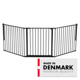 Babydan Olaf X Wide Wall Mounted Safety Gate 90 - 223Cm Room Divider, Fire Guard & Play Pen Black - thumbnail 1