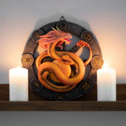 Litha Dragon Resin Wall Plaque By Anne Stokes - Fantasy Home Decor - thumbnail 4