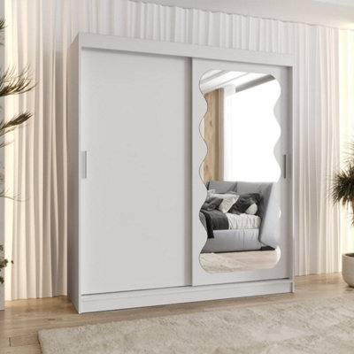 Arte Pristine White Spoti Sliding Door Wardrobe 1800mm X 2000mm X 620mm - A Luminous And Spacious Storage Solution - image 1