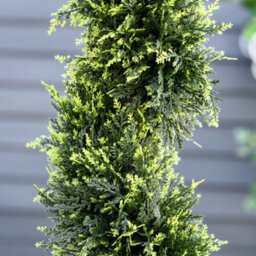 Outsunny Set Of 2 90Cm/3Ft Artificial Spiral Topiary Trees W/ Pot Fake Plant - thumbnail 9
