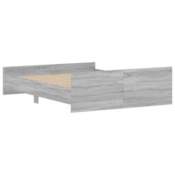 Berkfield Bed Frame With Headboard And Footboard Grey Sonoma 160X200 Cm - thumbnail 6