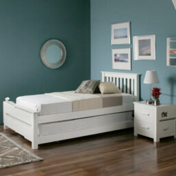 Atlantis White Wooden Guest Bed Including Underbed - thumbnail 1