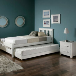 Atlantis White Wooden Guest Bed Including Underbed - thumbnail 2