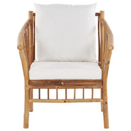 Beliani Garden Lounge Set With Table 4 Seater Maggiore Bamboo Light Brown - thumbnail 9