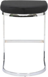 Lamboro Trevi Velvet Kitchen Bar Stools, Chrome Cantilever Frame, Breakfast & Home Bar Stool - Black - thumbnail 8