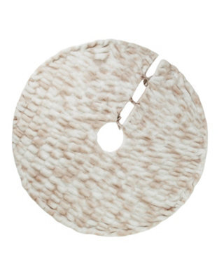 Werchristmas Natural And Cream And Mocha And Latte Faux Two Toned Tree Skirt 132 Cm - image 1