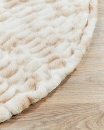 Werchristmas Natural And Cream And Mocha And Latte Faux Two Toned Tree Skirt 132 Cm - thumbnail 4
