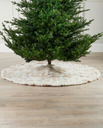 Werchristmas Natural And Cream And Mocha And Latte Faux Two Toned Tree Skirt 132 Cm - thumbnail 3