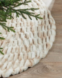 Werchristmas Natural And Cream And Mocha And Latte Faux Two Toned Tree Skirt 132 Cm - thumbnail 2
