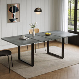Matteo Extendable Dining Table - Grey Mdf - 140-220Cm - thumbnail 2