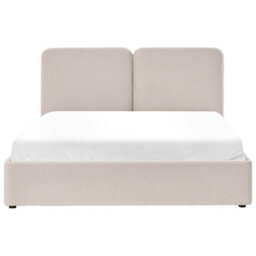 Beliani Ottoman Bed Fabric Arbois 180 X 200 Cm (Eu Super King) Beige - thumbnail 5