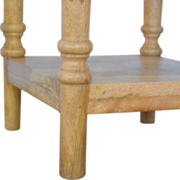 Artisan Furniture Solid Wood Turned Leg Telephone Table, 1-Drawer, 2 Open-Slots, Light Brown - thumbnail 8