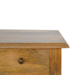 Artisan Furniture Solid Wood Turned Leg Telephone Table, 1-Drawer, 2 Open-Slots, Light Brown - thumbnail 5