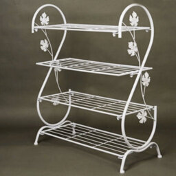 Living And Home 4 Tier White Shoe Rack Metal Shoe Shelves For Hallway Living Room Closet 700mm(H) - thumbnail 4