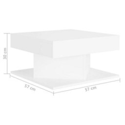 Vidaxl Coffee Table White 57X57X30 Cm Engineered Wood Coffee Tables - thumbnail 3
