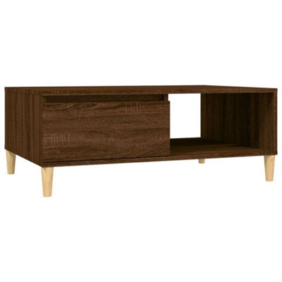 Berkfield Stylish Coffee Table Brown Oak 90X60X35 Cm Engineered Wood - image 1