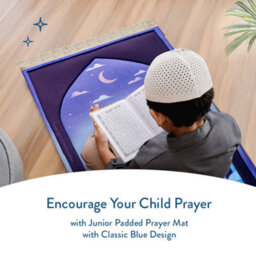 My Salah Mat Prayer Rug - Thick Large Padded Sajadah For Toddlers And Kids By Urban Rugs Uk Soft Islamic Mat - Blue - thumbnail 2