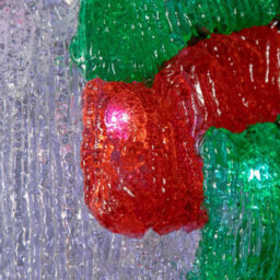 Samuel Alexander 30Cm Light Up Acrylic Christmas Snowman In Red And Green Scarf With White Leds - thumbnail 7