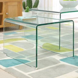 The Furniture Market Geo-Glass Coffee Table With 2 Nest Tables - thumbnail 7