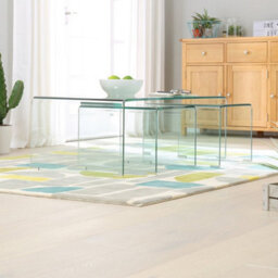 The Furniture Market Geo-Glass Coffee Table With 2 Nest Tables - thumbnail 5