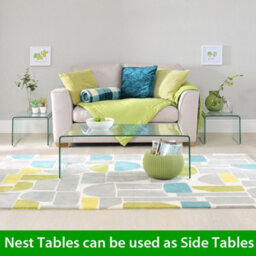 The Furniture Market Geo-Glass Coffee Table With 2 Nest Tables - thumbnail 6