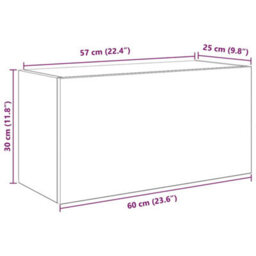 Vidaxl Bathroom Wall Cabinet Artisan Oak 60X25X30 Cm Engineered Wood - thumbnail 3