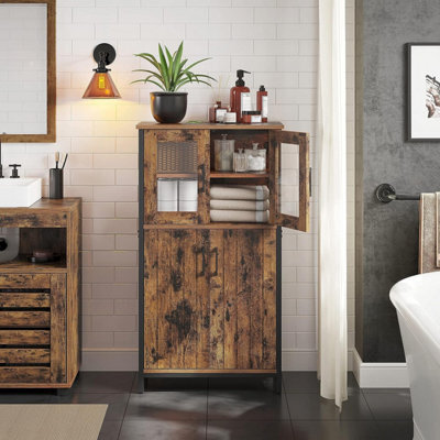 Songmics Storage Cabinet, Multipurpose Cupboard, Sideboard, Adjustable Shelf, Bathroom Cabinet, Steel Frame, For Room Kitchen - image 1
