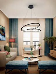 Luminosa Lighting Luminosa Looping Modern Designer Led Ring Swirl Pendant Light Matt Black, 1800Lm, 3000K - Uk Stock - thumbnail 2