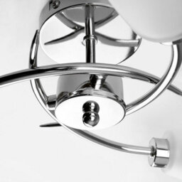 Valuelights Kavio 3 Way Polished Chrome Ceiling Light With Frosted Glass Shades - thumbnail 3