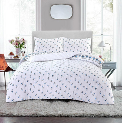 Homes & Linen Jacob Floral Paint Reversible Duvet Quilt Cover & Pillow Case Bedding Set In All Sizes