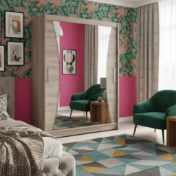 Westa Ix 150 Elegant Mirrored Sliding Truffle Wardrobe For Contemporary Interiors - thumbnail 1