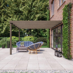 Rutland County Garden Furniture Wall Mounted Box Pergola - Wood - L240 X W360 X H270 Cm - Rustic Brown - thumbnail 3