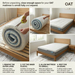 OAT Home Boost 1000 Pocket Spring Mattress - Medium Comfort Rating - Vacuum Rolled - thumbnail 7
