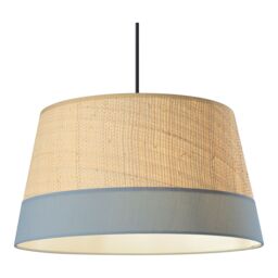 GoodHome Bellbird Blue Natural Round Lamp Shade (D)38Cm - thumbnail 3