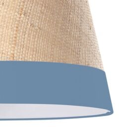 GoodHome Bellbird Blue Natural Round Lamp Shade (D)38Cm - thumbnail 5