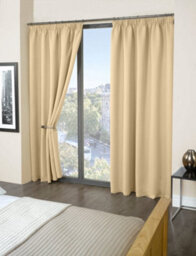 Essential Woven Thermal Blackout Pencil Pleat Curtains - thumbnail 2