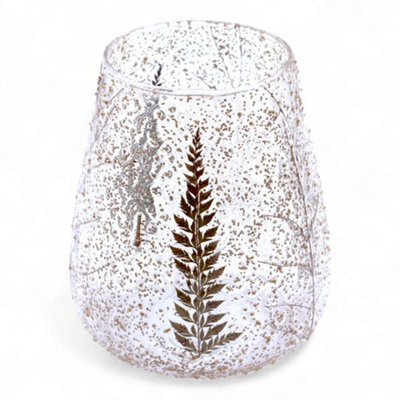 Serenityy Natural Floral Glass Large Bowl Candle Holder Pino 15X12Cm - image 1