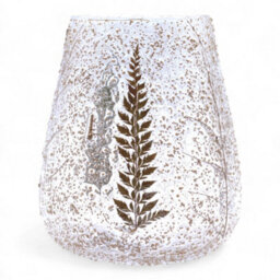 Serenityy Natural Floral Glass Large Bowl Candle Holder Pino 15X12Cm - thumbnail 8