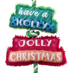 House Of Paws Merry And Bright Tree Christmas Dog Toy Green/red/white (One Size) - thumbnail 2