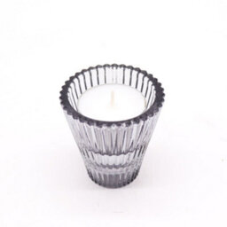 Serenityy Flip Dinner Candle And Tealight Holder - Midnight Grey, Glass, Brushed Gloss Finish, 129 G - thumbnail 2