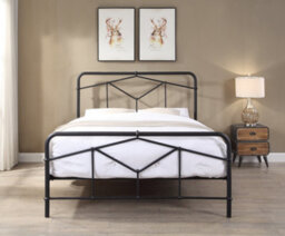 Save On Goods UK 5Ft King Size Retro Bed Frame,black,metal.rustic,industrial Tubular - thumbnail 2