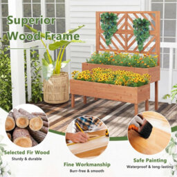 2 Tier Raised Garden Bed W/ Trellis - thumbnail 5